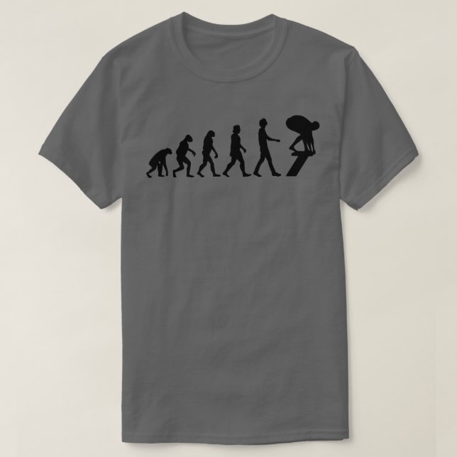 Evolution schwimmen Geschenk 1 T-Shirt (Design vorne)