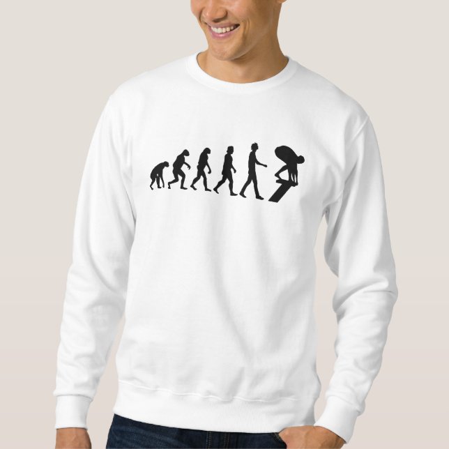 Evolution schwimmen sweatshirt (Vorderseite)
