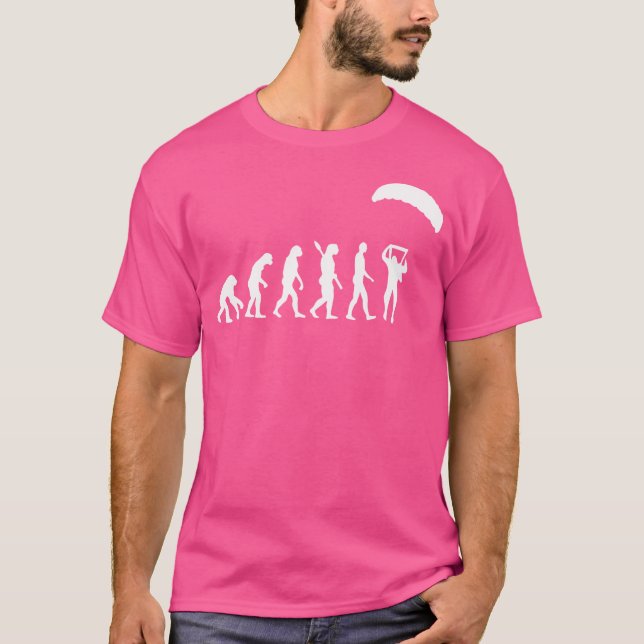 Evolution Skydiver Skydiver Fallschirm T-Shirt (Vorderseite)