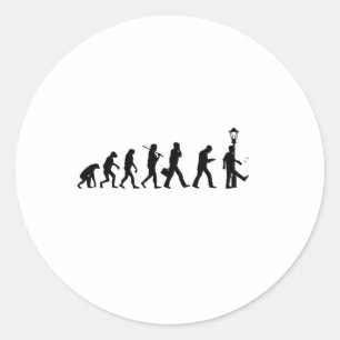 Evolution Smartphone - Funny Motive Runder Aufkleber