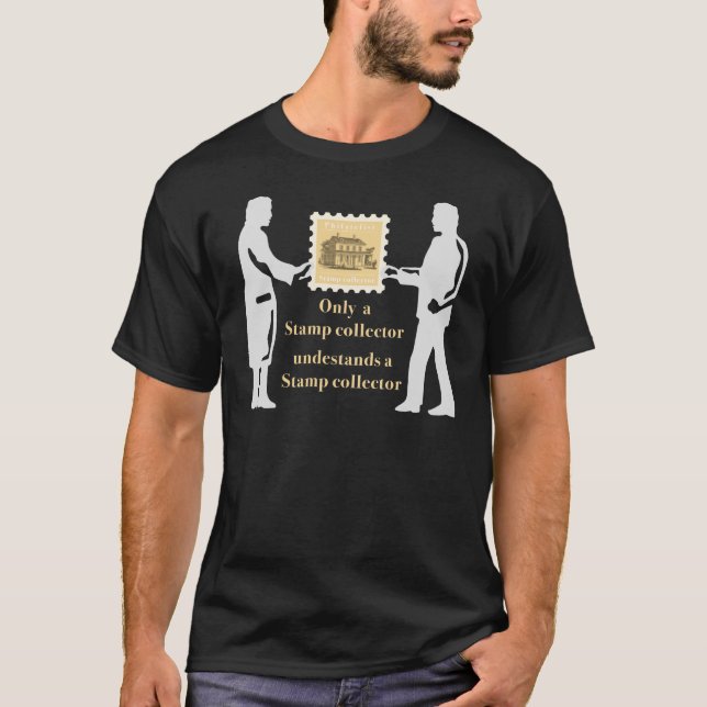 evolution stamp collector philatelist T-Shirt (Vorderseite)