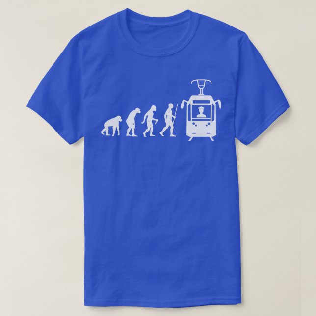 Evolution Streetcar Driver Straßenbahn Beruf T-Shirt (Design vorne)