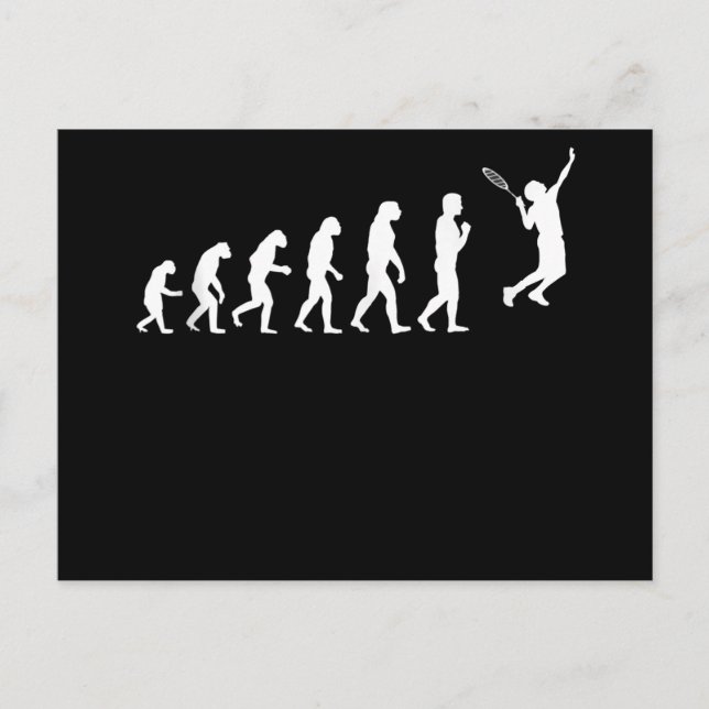 Evolution Tennis Niedlich I Liebe Rasen Tennis Ges Ankündigungspostkarte (Vorderseite)