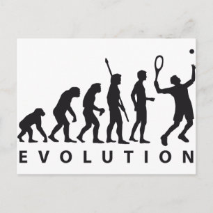 Evolution Tennis Postkarte