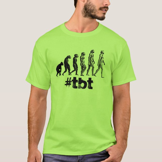 Evolution Throwback-Donnerstags TBT hashtag Shirt (Vorderseite)