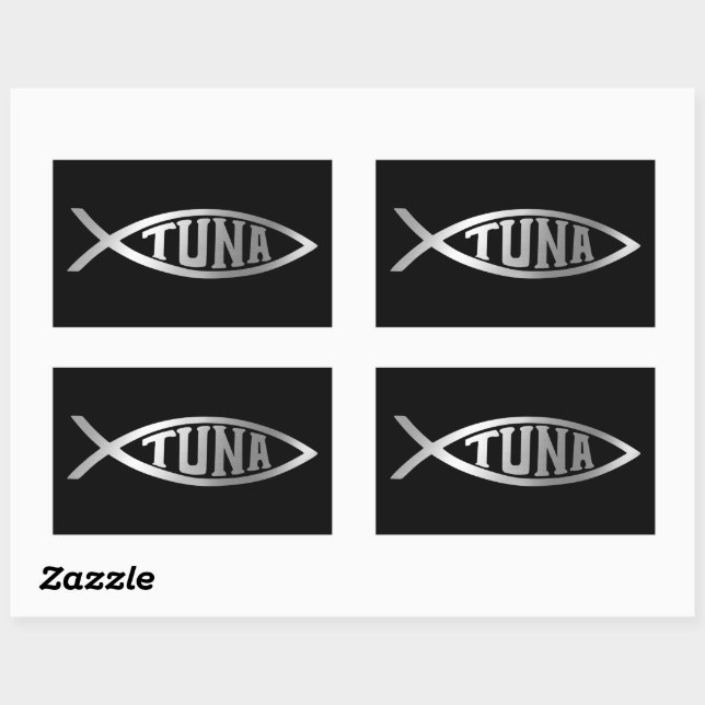 Evolution - Thunfisch Rechteckiger Aufkleber (Blatt)
