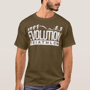 Evolution Triathlon Funny Triathlete Caveman T-Shirt