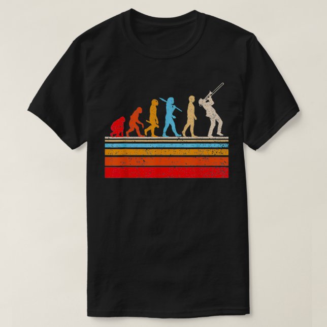 Evolution Trombonist Trombone Player Jazz Marching T-Shirt (Design vorne)