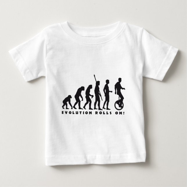 evolution unicycle baby t-shirt (Vorderseite)