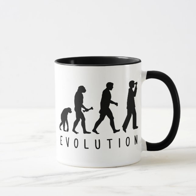 Evolution: Vogelbeobachter Tasse (Rechts)