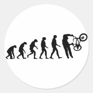 Evolution von BMX Runder Aufkleber