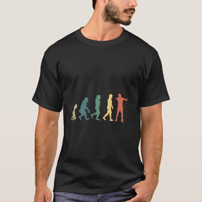 Evolution von Bogenschießen T-Shirt (Vorderseite)