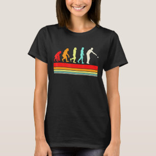 Evolution von Man Bocce Retro Vintage Stillehre T-Shirt