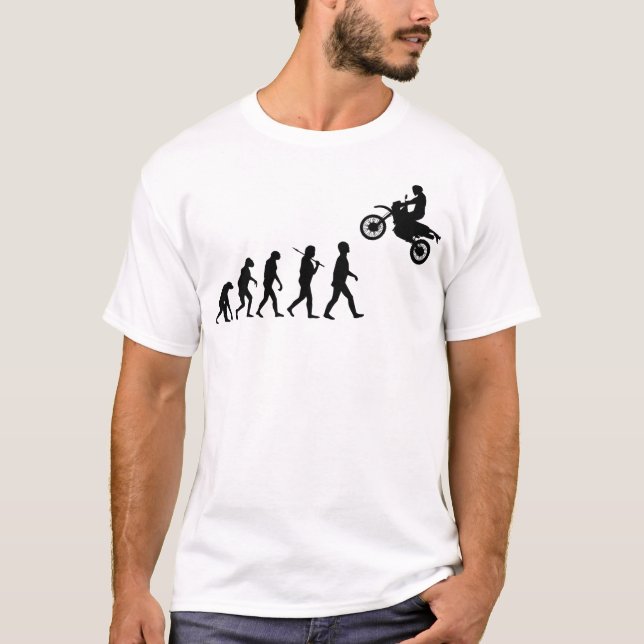 Evolution von Man Motocross Jump T-Shirt (Vorderseite)