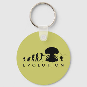 Evolution von Mensch und Kakerlake — Funny Evoluti Schlüsselanhänger