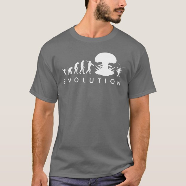 Evolution von Mensch und Kakerlake — Funny Evoluti T-Shirt (Vorderseite)