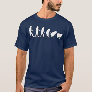 Evolution von Mensch zu Schaf weckte Schaf T-Shirt