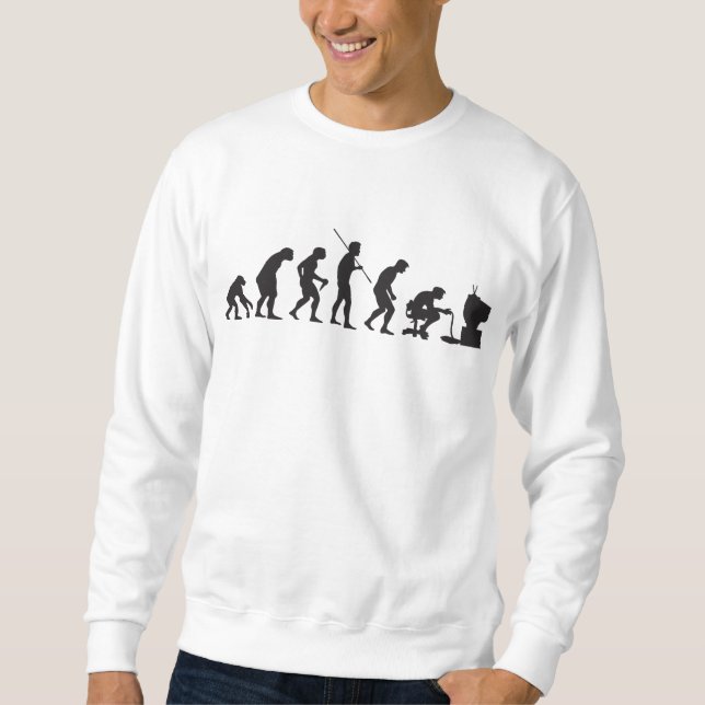 Evolution von Videospiel-SpielGamer Sweatshirt (Vorderseite)