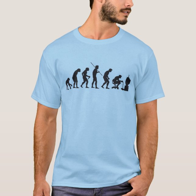 Evolution von Videospiel-SpielGamer T-Shirt (Vorderseite)