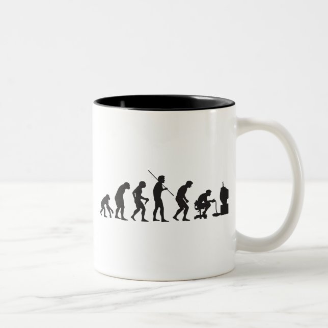Evolution von Videospiel-SpielGamer Zweifarbige Tasse (Rechts)