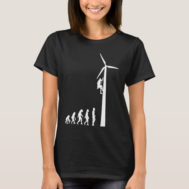 Evolution Windkraftturbinen T-Shirt (Vorderseite)