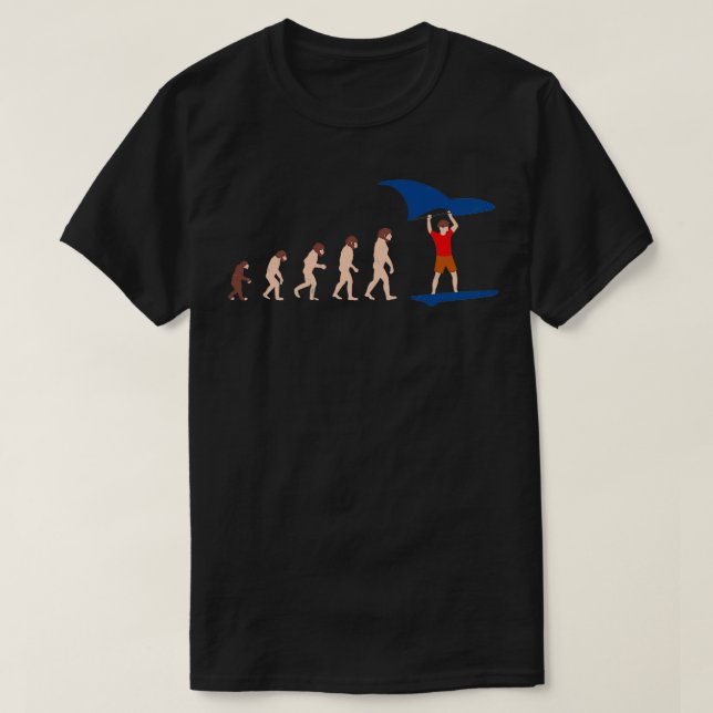 Evolution Wing Foiling Surfen Geschenk Idee 3 T-Shirt (Design vorne)