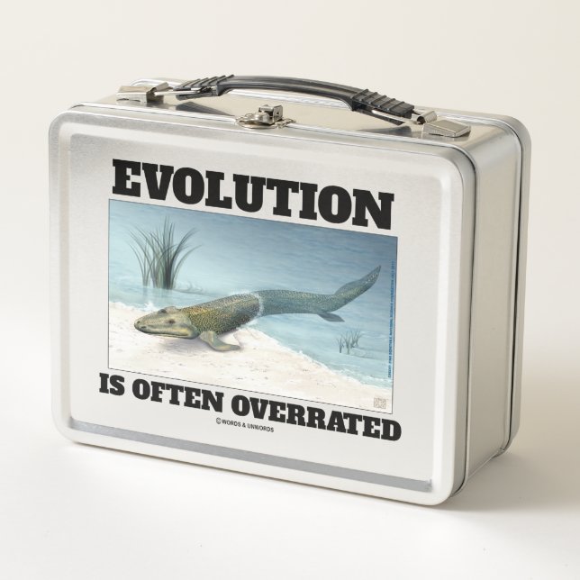 Evolution wird oft überbewertet Fishapod Tiktaalik Metall Brotdose (Vorderseite)