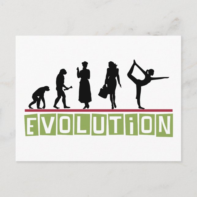 Evolution Yoga-Geschenk Postkarte (Vorderseite)