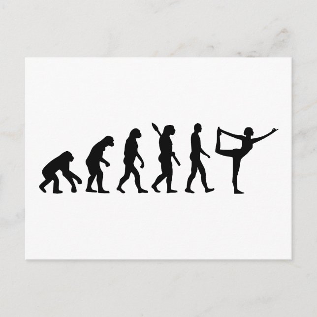 Evolution Yoga Postkarte (Vorderseite)