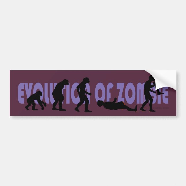 Evolution Zombie Autoaufkleber (Vorne)