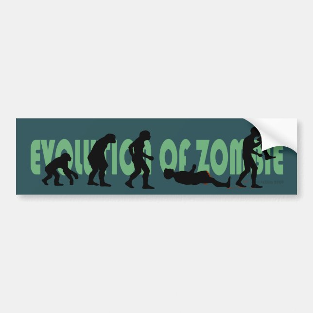 Evolution Zombie Autoaufkleber (Vorne)