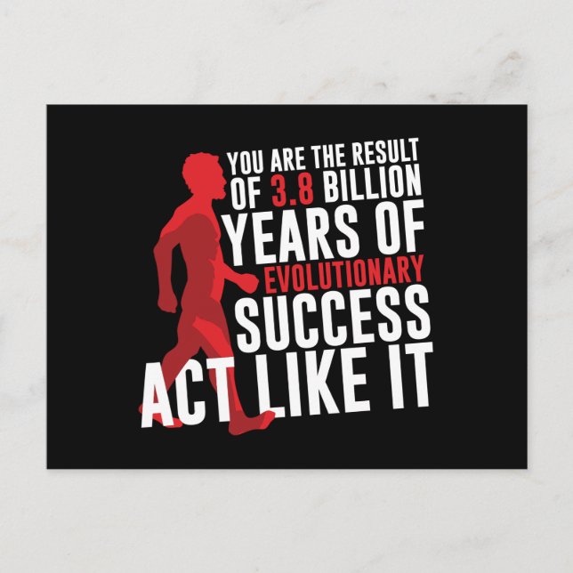 Evolutionärer Erfolg Postkarte (Vorderseite)