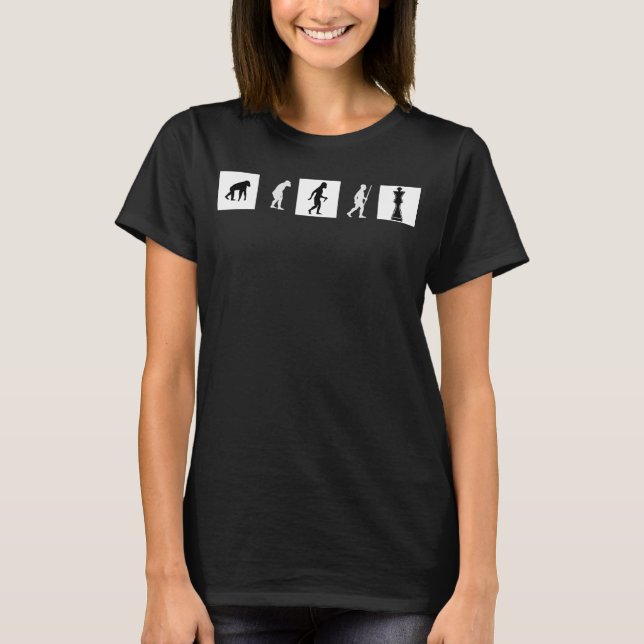 Evolutionen Schachbeförderung Kasse Ritter Ritter T-Shirt (Vorderseite)