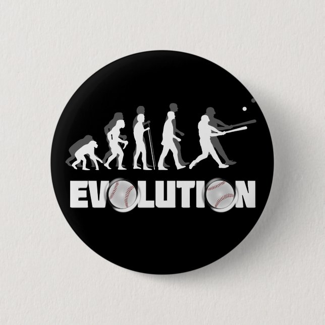 Evolutions-Baseball Button (Vorderseite)
