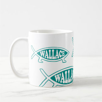 Evolutions-Fische Alfreds Wallace Kaffeetasse