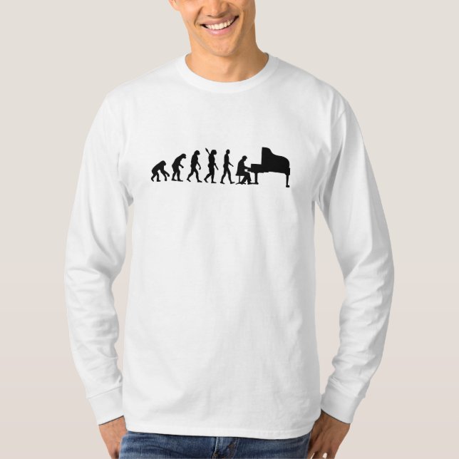Evolutions-großartiges Klavier T-Shirt (Vorderseite)