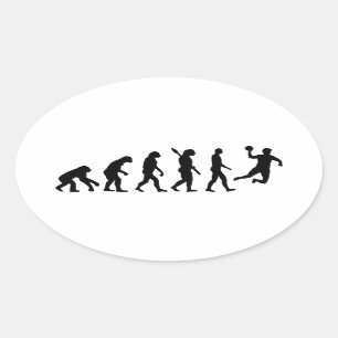 Evolutions-Handball Ovaler Aufkleber