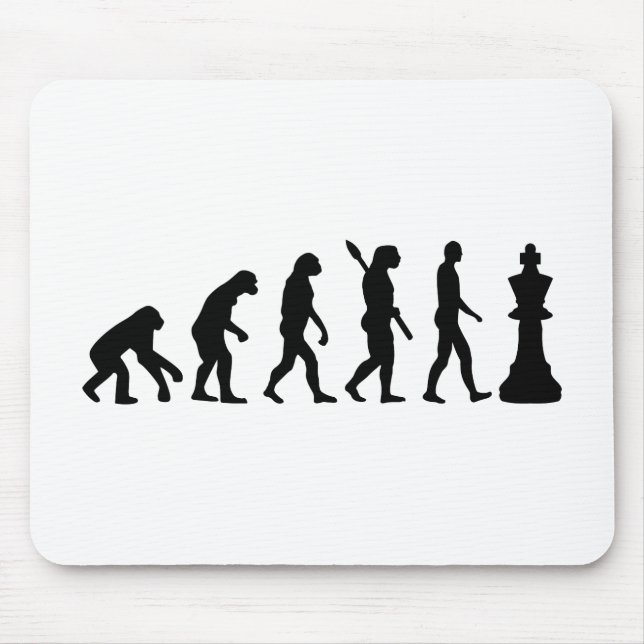 Evolutions-Schachkönig Mousepad (Vorne)
