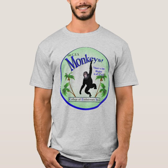 Evolutions-Schimpansen! T-Shirt (Vorderseite)