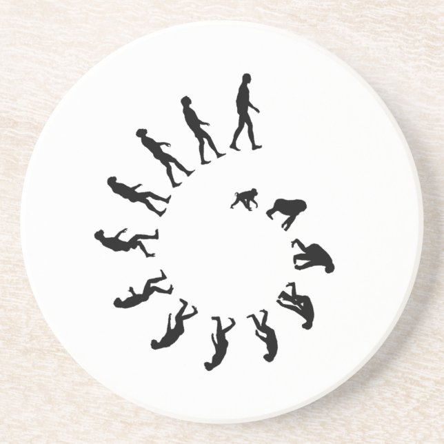 Evolutions-Spirale Sandstein Untersetzer (Vorne)