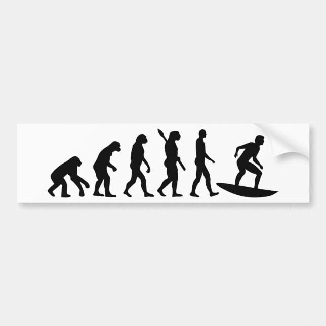 Evolutions-Surfen Autoaufkleber (Vorne)