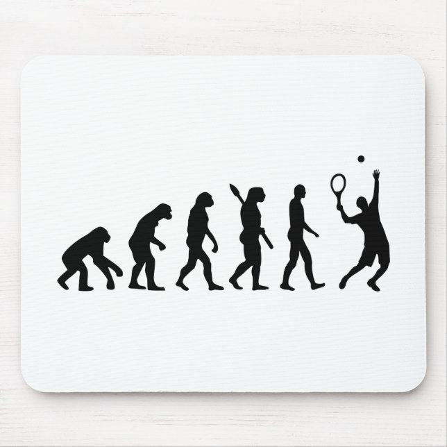 Evolutions-Tennisspieler Mousepad (Vorne)