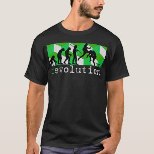 Evolutionsdiagrammgrün-Würfel-T - Shirt der Mixed
