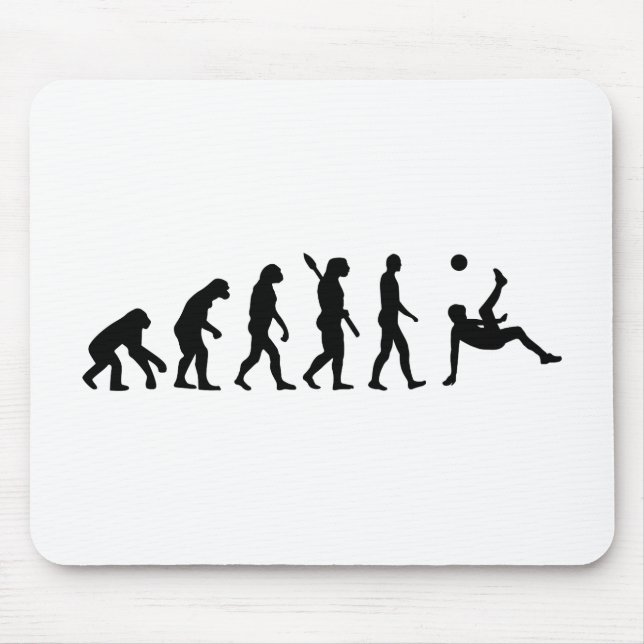 Evolutionsfußball-Fahrradtritt Mousepad (Vorne)