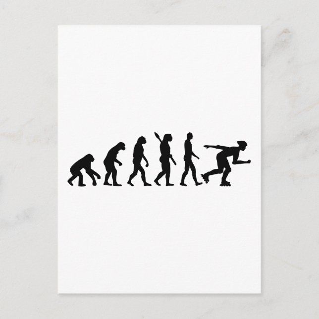 Evolutionsinline-Skaten Postkarte (Vorderseite)