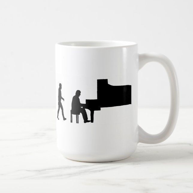 Evolutionsmannklavierpianist-Musikmusiker Kaffeetasse (Rechts)