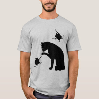 Evolutionsmäuse gegen Katze T-Shirt