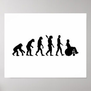 Evolutionsrollstuhl handicaped poster