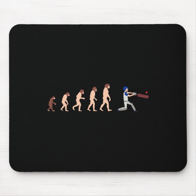 Evolutionstheorie Cricketspieler Lustig  Mousepad (Vorne)