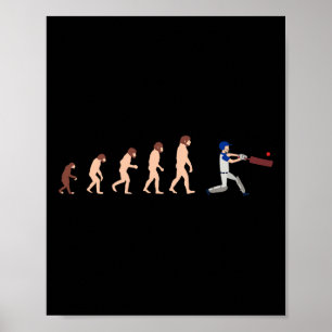 Evolutionstheorie Cricketspieler Lustig Poster